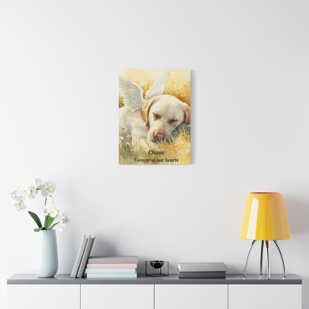 Pet Memorial Portrait Canvas | Personalized Watercolor Pet Remembrance Gift
