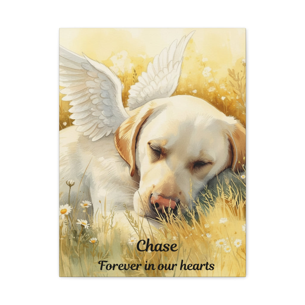 Pet Memorial Portrait Canvas | Personalized Watercolor Pet Remembrance Gift