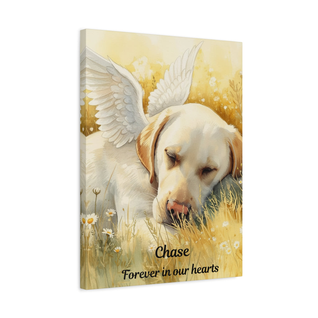 Pet Memorial Portrait Canvas | Personalized Watercolor Pet Remembrance Gift