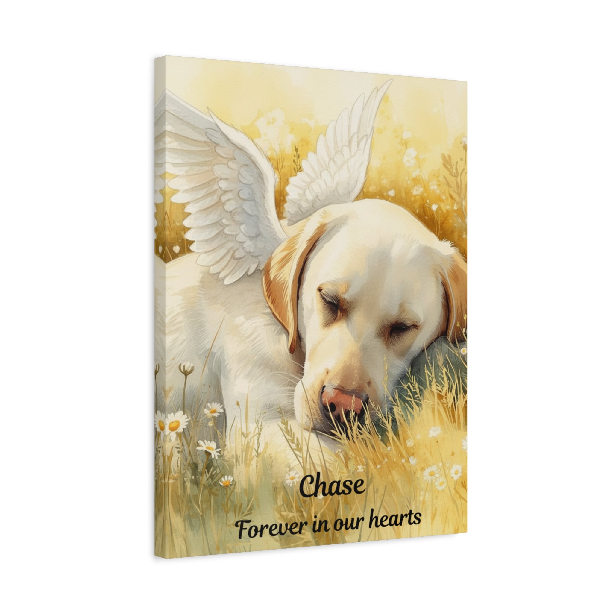 Pet Memorial Portrait Canvas | Personalized Watercolor Pet Remembrance Gift